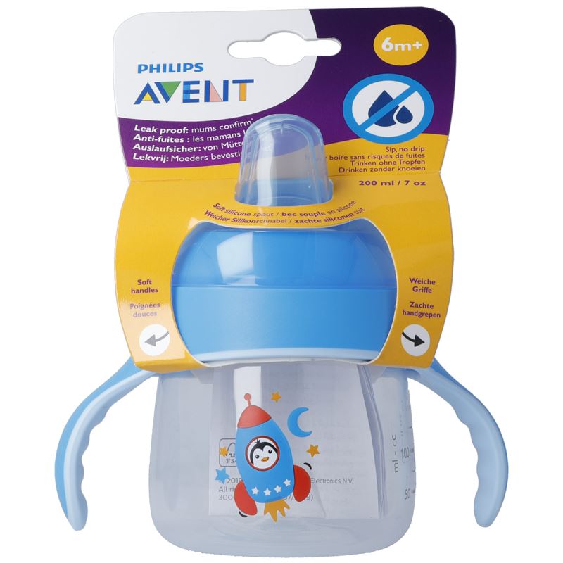 AVENT PHILIPS Schnabelbecher Sil 200ml bl Rakete