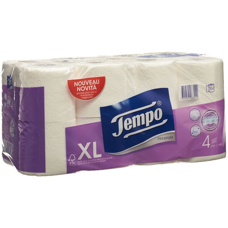 TEMPO Toilettenpapier Premium 4lag 110Blatt 16 Stk