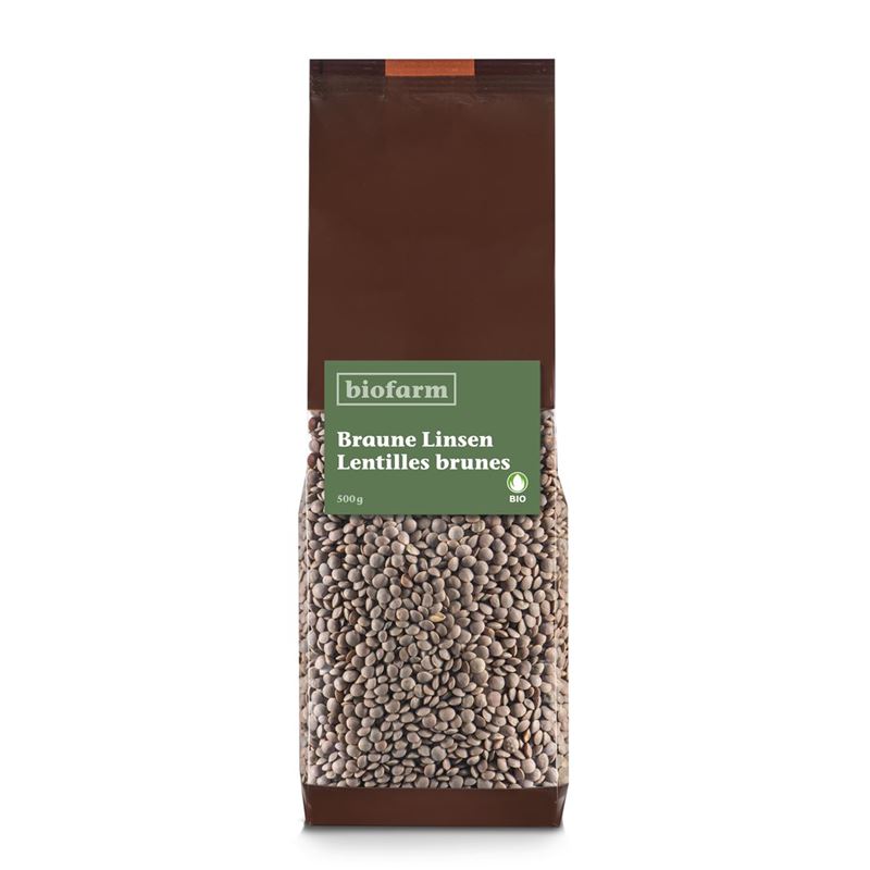 BIOFARM Braune Linsen Bio 500 g