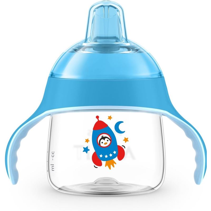 AVENT PHILIPS Schnabelbecher Sil 200ml bl Rakete