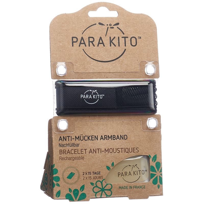 PARAKITO Armband Mückenschutz schwarz