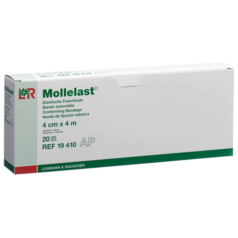 MOLLELAST Elast Fixierbinde 4cmx4m weiss 20 Stk
