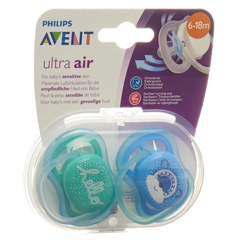 AVENT PHILIPS Schnul ultra air 6-18M Dec Boy 2 Stk