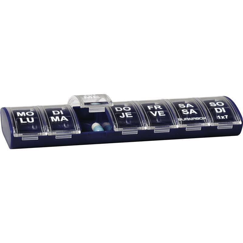 SUPAIRBOX 1x7 Wochendispenser D/F blau