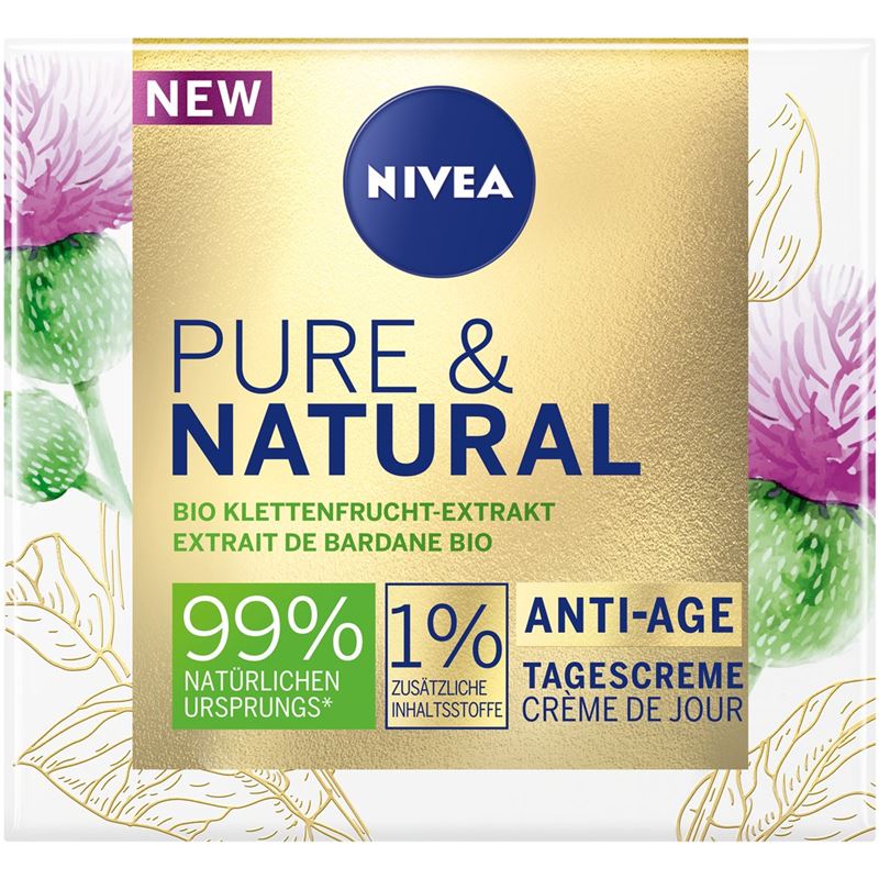 NIVEA Pure & Natural Tagescreme Anti-Age 50 ml