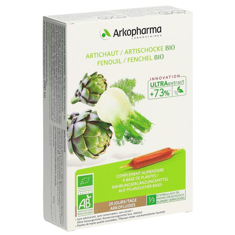 ARKOFLUIDE Artischocke-Fenchel Bio 20 Amp 10 ml