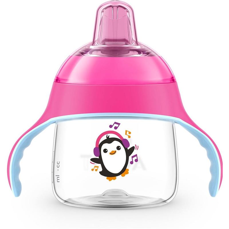 AVENT PHILIPS Schnabelbecher Sil 200ml rosa Pingu