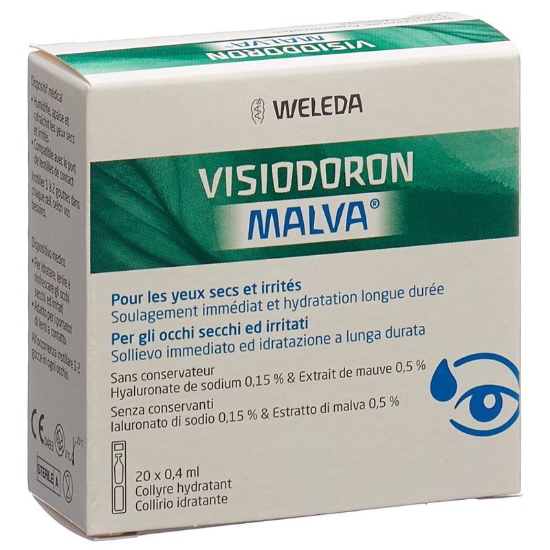 VISIODORON MALVA Gtt Opht 20 Monodos 0.4 ml