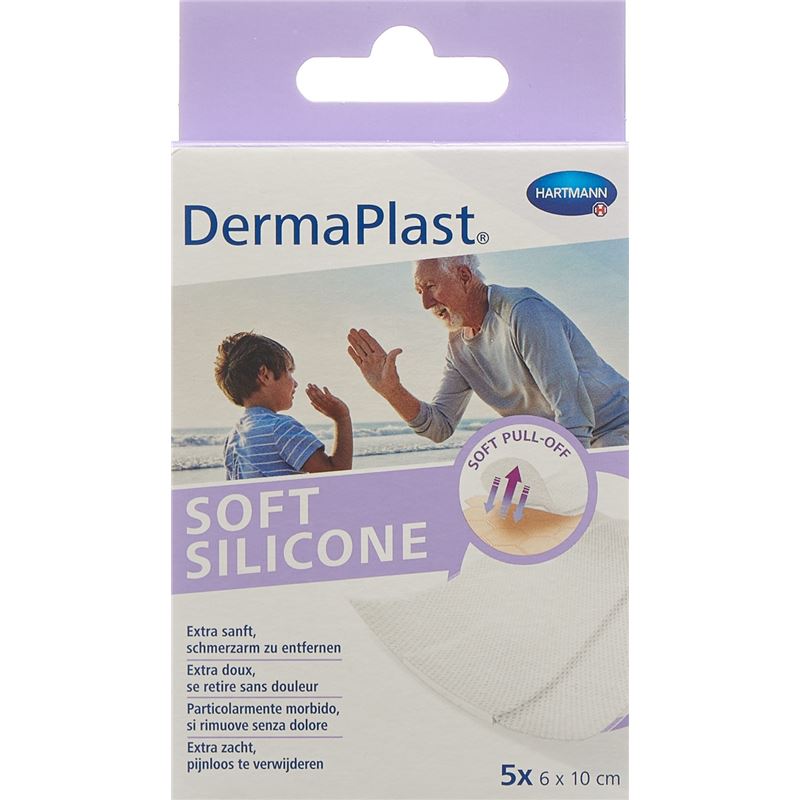 DERMAPLAST Soft Silicone 6x10cm 5 Stk