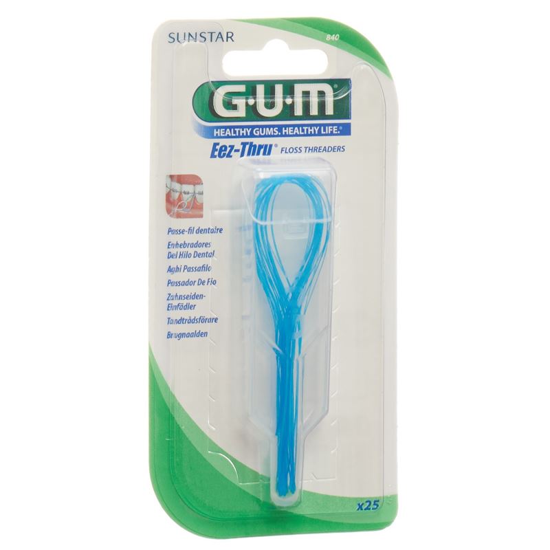 GUM SUNSTAR EEZ THRU Zahnseide Einfädler 25 Stk