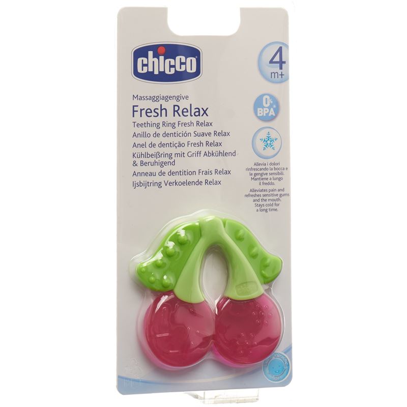 CHICCO Kühlbeissring m Wasser Abk Beruhi Kirsch 4+