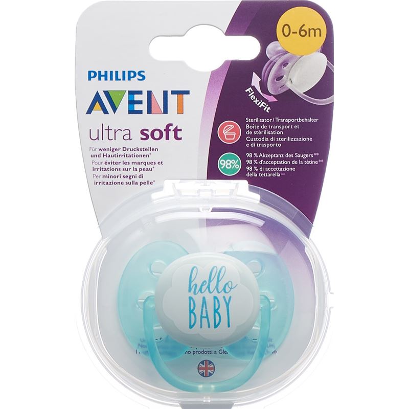 AVENT PHILIPS Schnuller UltraSoft 0-6M Boy deko