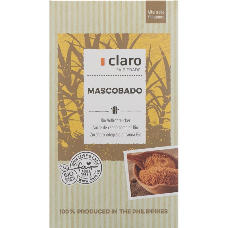 CLARO Mascobado Vollrohrzucker Bio 500 g