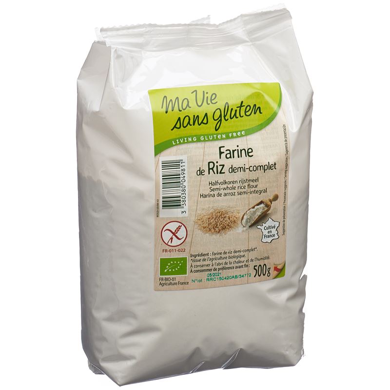 MA VIE S GLUT Mehl Reis Halbvollkorn 500 g