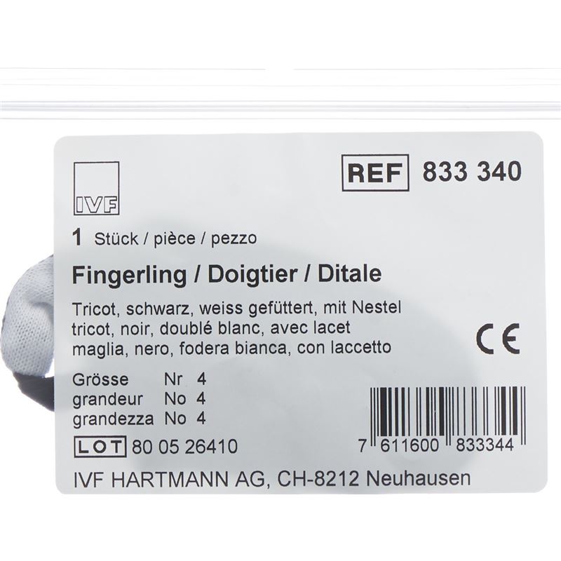 IVF Däumling Tricot Gr4 schwarz