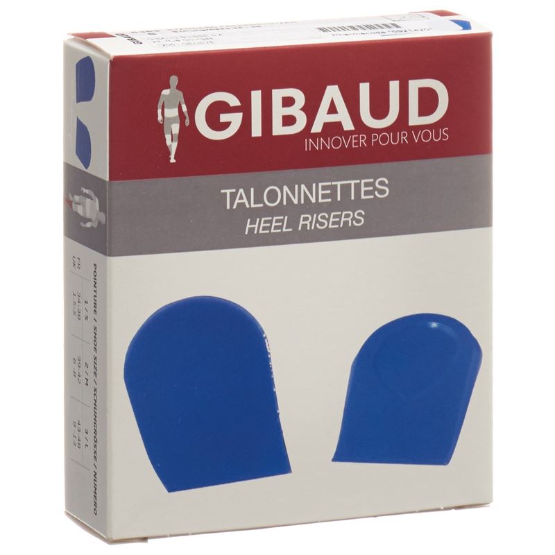 GIBAUD Ferseneinlagen Gr1 34-38 Silikon bl 1 Paar