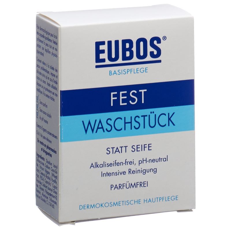 EUBOS Seife fest unparf blau 125 g