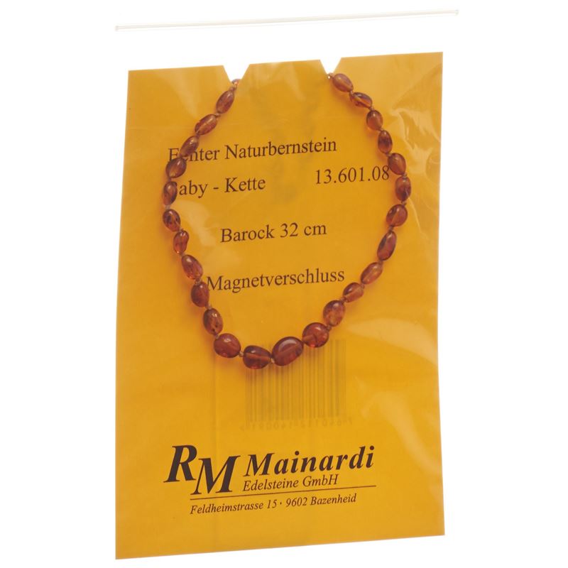MAINARDI Natur Bernstein 32cm Barock Magnetverschl
