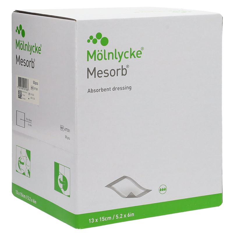 MESORB Absorbier Saugverband 13x15cm steril 50 Stk
