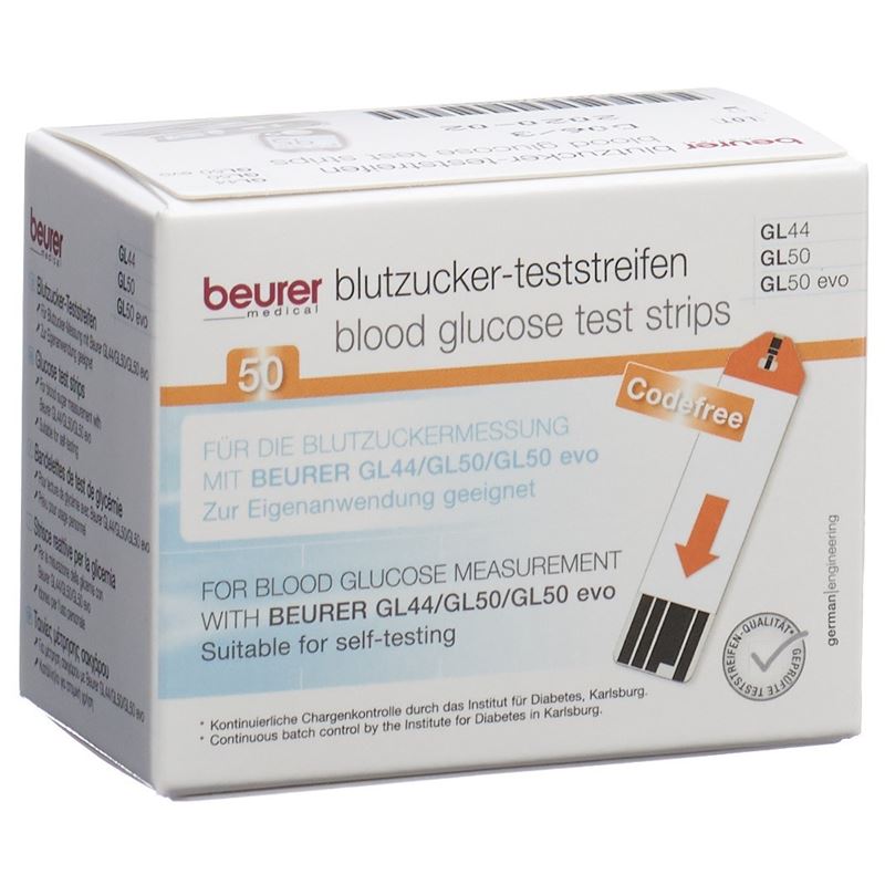 BEURER Teststreifen f GL44+GL50 mmol/L 2 x 25 Stk
