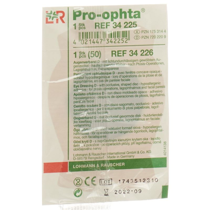 PRO OPHTA D Augenverband lichtdicht hautf