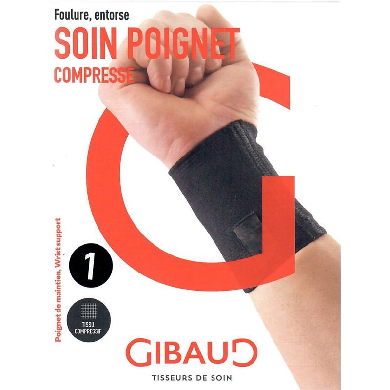GIBAUD Handgelenkbandage anatom Gr1 13-15cm schwa