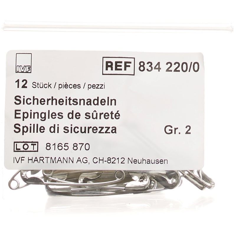 IVF Sicherheitsnadeln Gr2 38mm Btl 12 Stk