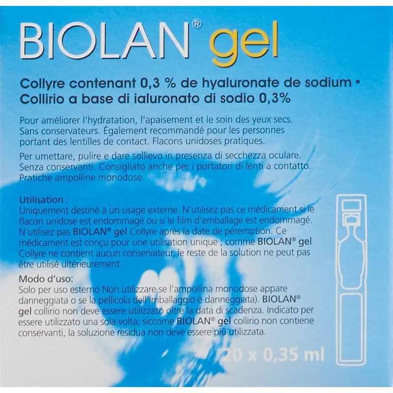 BIOLAN Augengel 20 Monodos 0.35 ml